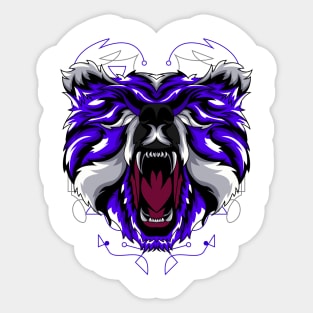 bear head graphic Sticker